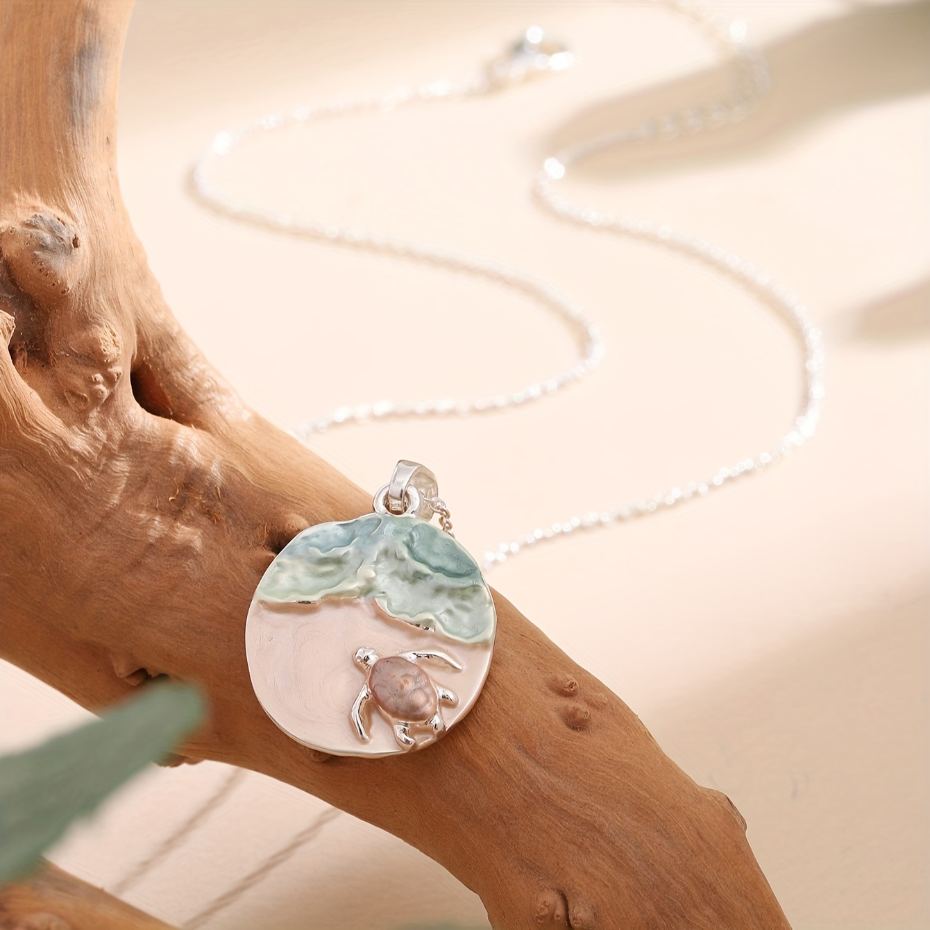 Ocean Series Turtle Pendant Necklace Nautical Theme Jewelry Set